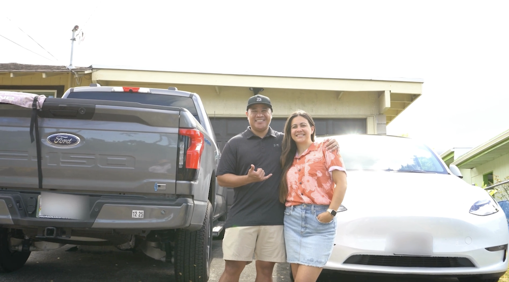 Join EV owners Sarah and Jordan P. as they share how their Ford Lightning and Tesla vehicles are transforming their family’s driving experience! From incredible gas savings to the fun and innovative tech features, see why they love driving electric.